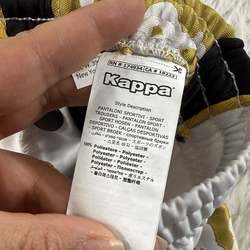 Kappa Sweatpants Men Medium Gold Logo Jogger Fit Streetwear Casual Athletic Pant - Picture 14 of 16